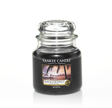 Carica l&#39;immagine nel visualizzatore di Gallery, Yankee Candle, Black Coconut, giara media, candele profumate, profumi, regalo, colori, candele americane, cocco, palma, nero