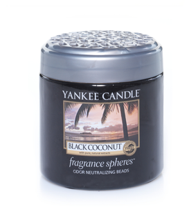 Yankee Candle, Black Coconut, sfere profumate, candele profumate, profumi, regalo, colori, candele americane, cocco, palma, nero