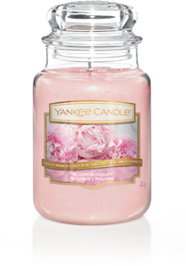 Yankee Candle, Blush Bouquet, rosa, giara grande, candele profumate, profumi, regalo, colori, candele americane, fiori 