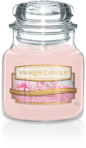 Yankee Candle, Blush Bouquet, rosa, giara piccola, candele profumate, profumi, regalo, colori, candele americane, fiori 