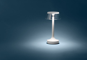 Flos Bon Jour Unplugged lampada ricaricabile da tavolo design rame blu luce calda