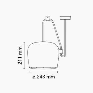 Lampada da Sospensione Flos Aim LED bianco cucina o sala