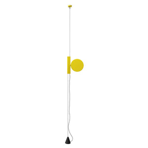 Flos Ok giallo sospensione con tirante in acciaio a LED design minimal moderno