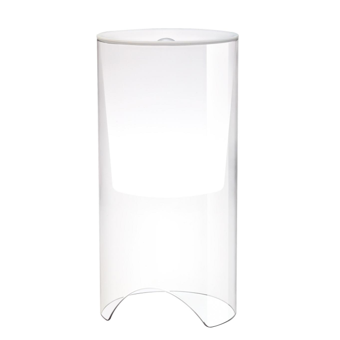 Lampada da tavolo in cristallo e vetro opalino a led Flos Aoy Castiglioni