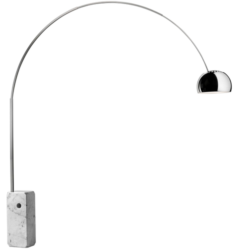 Lampada da terra Flos Arco alogena marmo di carrara