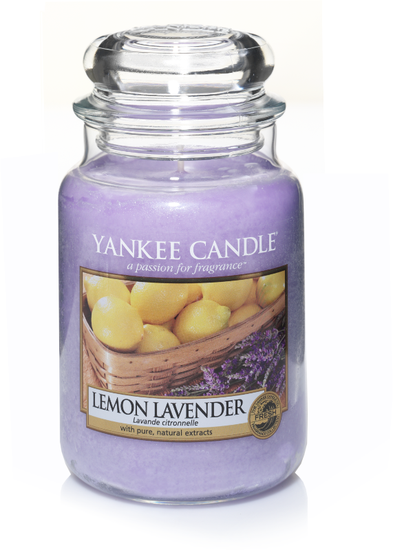 Yankee Candle, Lemon Lavender, giara grande, candele profumate, profumi, regalo, colori, candele americane, limone, lavanda