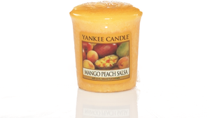 Yankee Candle, Mango Peach Salsa, sampler, candele profumate, profumi, regalo, colori, candele americane