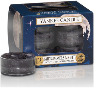 Yankee Candle, Midsummers Night, tea light, candele profumate, profumi, regalo, colori, candele americane, nero, uomo, luna