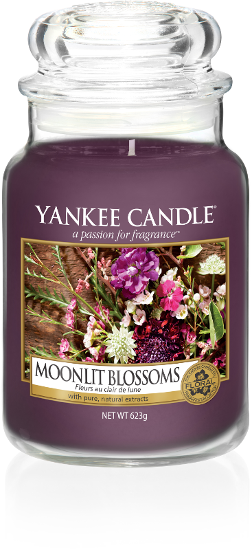 Yankee Candle, Moonlit Blossoms, giara grande, candele profumate, profumi, regalo, colori, candele americane, fiori