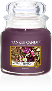 Yankee Candle, Moonlit Blossoms, giara media, candele profumate, profumi, regalo, colori, candele americane, fiori