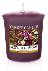 Yankee Candle, Moonlit Blossoms, sampler, candele profumate, profumi, regalo, colori, candele americane, fiori