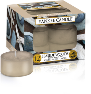 Yankee Candle, Seaside Woods, tea light, candele profumate, profumi, regalo, colori, candele americane 