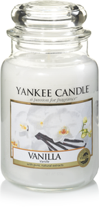 Yankee Candle, Vanilla, giara grande, candele profumate, profumi, regalo, colori, candele americane, vaniglia 